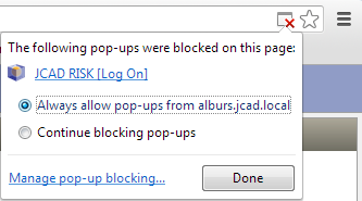 Chrome Pop Up Blocker