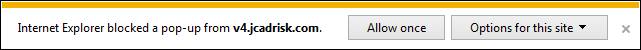 Internet Explorer pop-up blocked